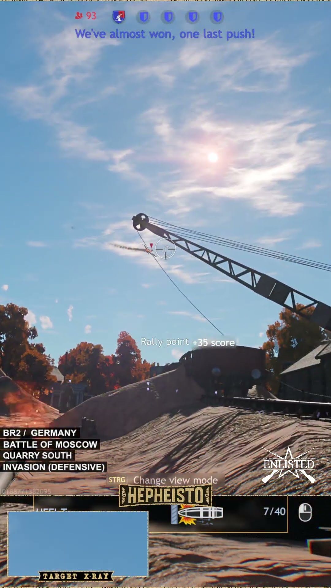 Engineer eliminates Plane P-40E-1 with Anti Air Gun 20mm KwK30 Cannon