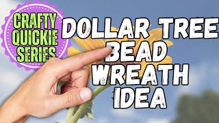 QUICK Dollar Tree Wood Bead WREATH Decor DIY Idea!