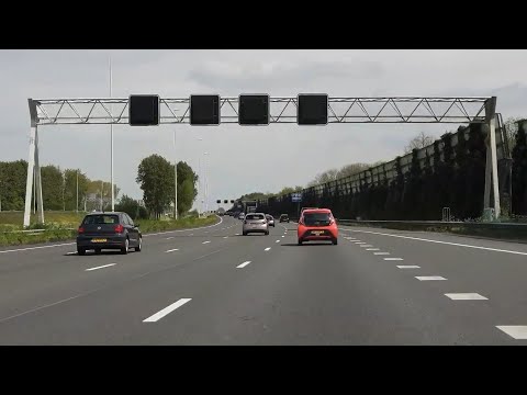 Dashcam Beelden Gouda: A12 Toerit Gouda  ----》  Afrit Nieuwerbrug.
