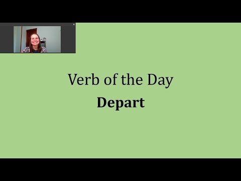 Verb of the Day - Depart