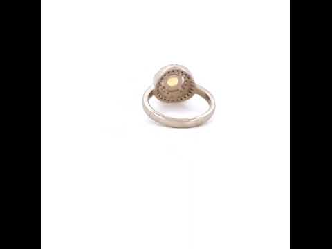 925 modern silver gemstone ring
