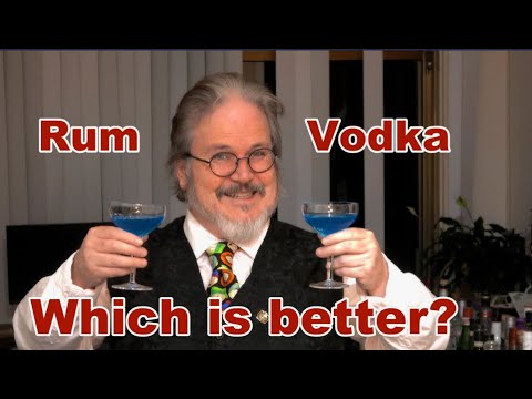 Blue Monday Cocktail - vodka vs white rum comparison