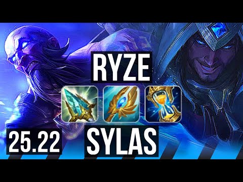 RYZE vs SYLAS (MID) | 12/0/9, Legendary | EUW Master | 25.22