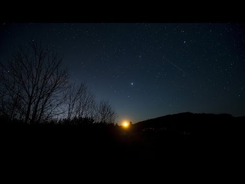 Meteor shower lit up the sky with about 100 shooting stars