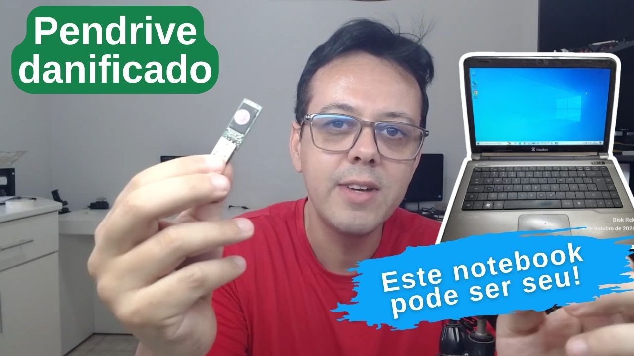 Recuperei os dados deste pendrive que já havia passado por outro técnico. Notebook itautec W7540.