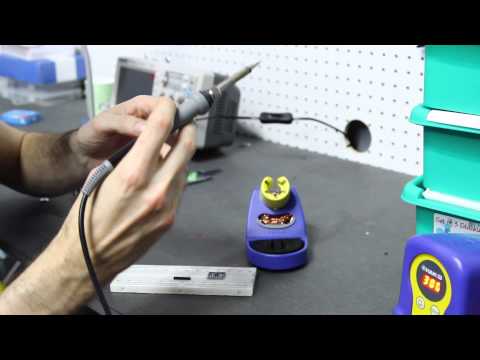 Part of a video titled How to... Use a Soldering Iron - YouTube