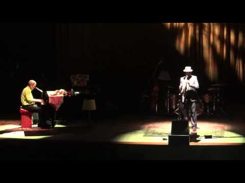 Hugh Laurie with Vincent Henry at Congress Hall while short break for band