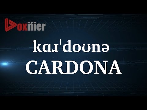 How to Pronunce Cardona in English - Voxifier.com