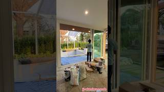 ชุดประตูบานเลื่อนแบ่งสามเลื่อนสอง