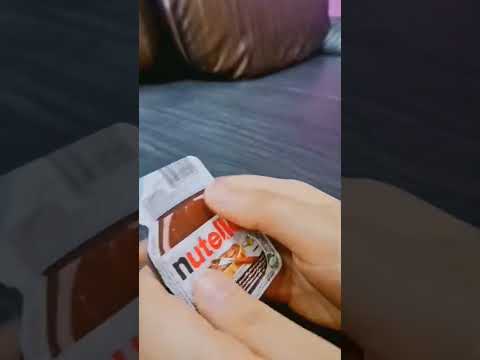 Most Satisfying Nutella Chocolate Mini-Pack Unwrapping Asmr #short #mostpopular