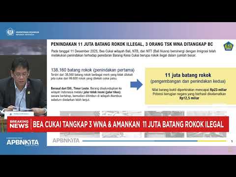 Purbaya Tindak 11 Juta Batang Rokok Ilegal & Tangkap 3 WNA