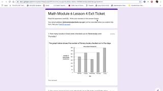 Math Module 6 Lesson 4 Exit Ticket