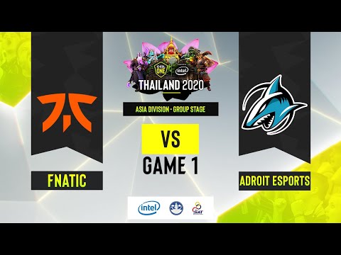 Fnatic vs Adroit Esports Game 1 | ESL One Thailand 2020 - Asia Division