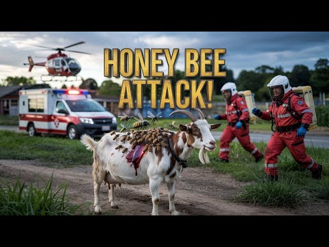 Honey Bees Attack on a Goat | Honey in Angry Mood | Rescue Mission