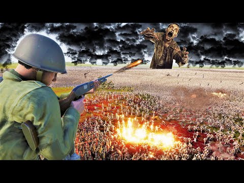 THE LAST HUMANS ARE ATTACKED BY 4,000,000 ZOMBIES IN RUINED FORT - Ultimate Epic Battle Simulator 2