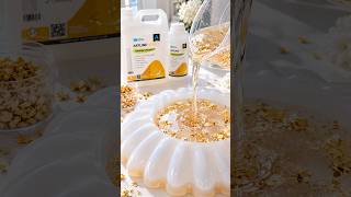Creating a beautiful resin plate with gold #resinart #epoxy_resin #resin