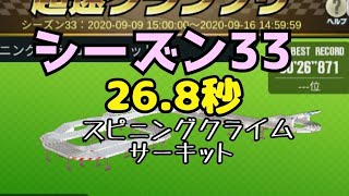 ミニ四駆　26秒　1200位　シーズン33 スピニングクライムサーキット　超速グランプリ　超速gp　攻略