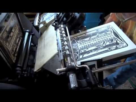 Heidelberger Tiegel druckt Holzschnitte - Hockdruck - Buchdruck - OHT