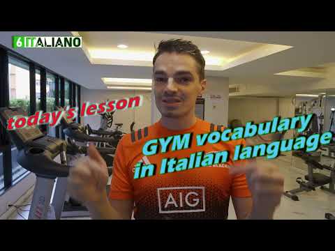 Gym vocabulary in ITALIAN LANGUAGE (palestra)