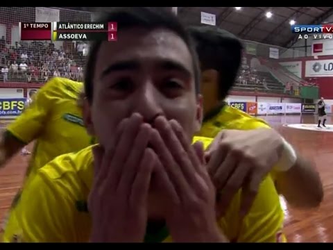 Gols, Atlântico Erechim 1 x 2 Assoeva - Liga Futsal 24/10/2014
