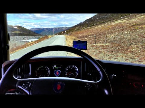 POV Driving Scania R440 -  Fv775 party 2! Descent from the mountain pass!