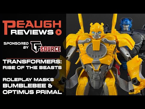 Video Review: Transformers Rise of the Beasts BUMBLEBEE & OPTIMUS PRIMAL roleplay masks