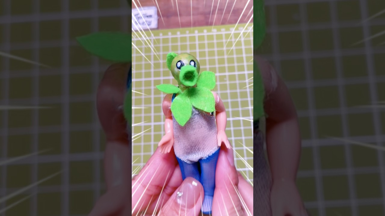 I Wiped OFF Peashooter… You Won’t Believe Barbie’s FACE 🤯 #viral #shorts