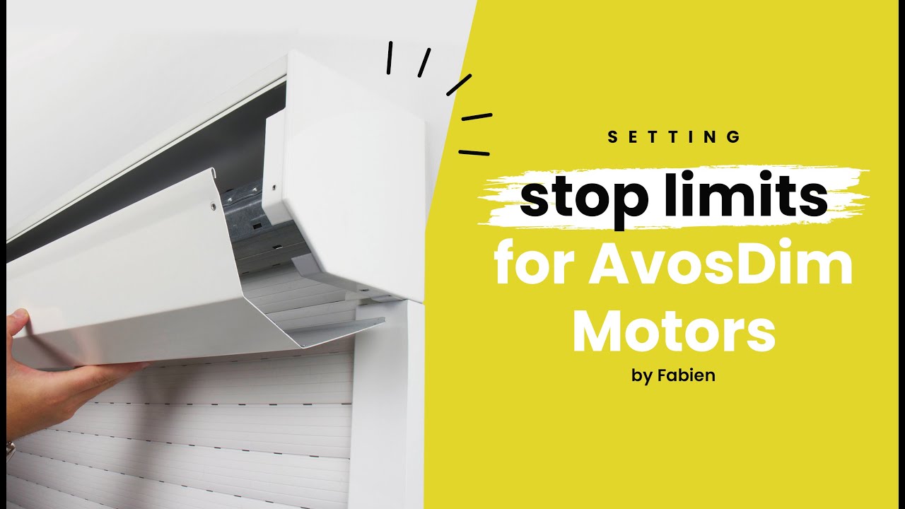 Setting the stop limits on your AvosDim motor