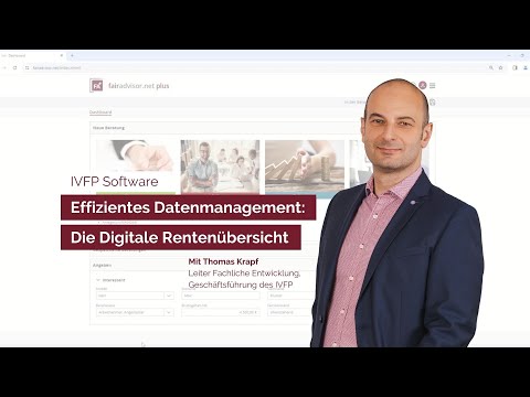 Digitale Rentenübersicht I Datenübertragung in die IVFP Beratungssoftware fairadvisor.net