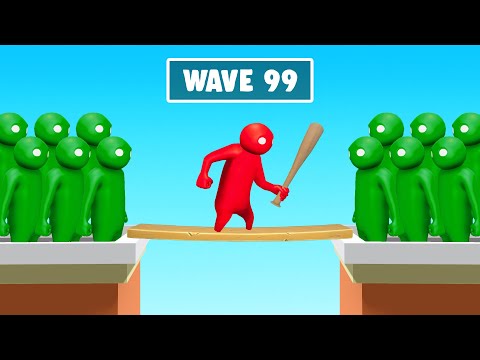 Can You Beat 100 Waves Of ZOMBIES? (Gang Beasts)