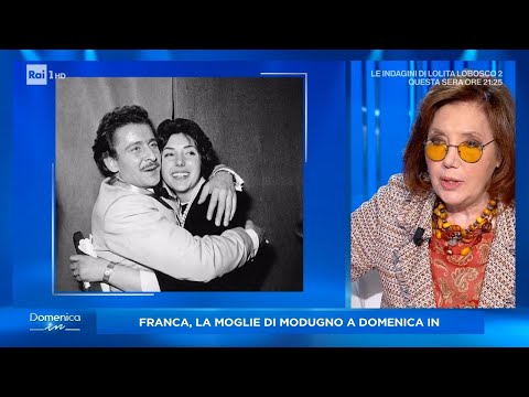 Franca Gandolfi, moglie Domenico Modugno - Domenica In 22/01/2023