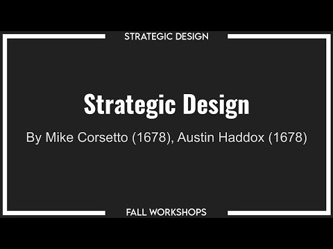 Fall Workshops 2020 - Strategic Design