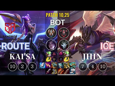 SB Route Kai'Sa vs Ice Jhin Bot - KR Patch 10.25