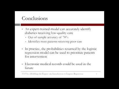 3.2.14 Introduction to Logistical Regression - Video 8: The Analytics Edge