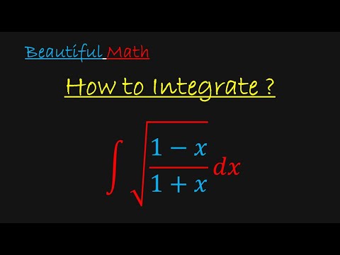 Beautiful Math: Nice Integral with Square Root In It.