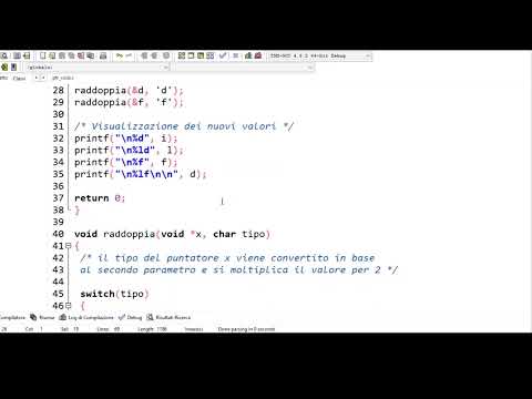 Linguaggio C -  I puntatori a void