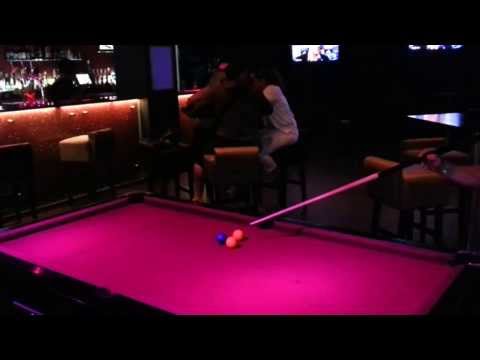 Oly "the bullet" Bale one handed action with a pool cue