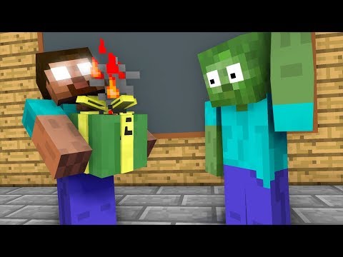 Monster School: Gift Unboxing for Baldi AND Granny Challenge - Minecraft Animation
