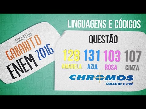 Gabarito ENEM 2016 CHROMOS - Prova Amarela: Questão 128 | Português