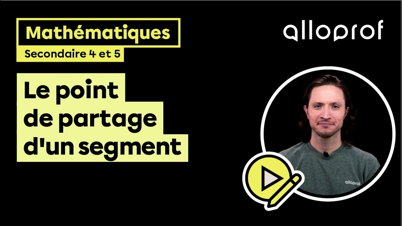 Le point de partage d'un segment - Exemple