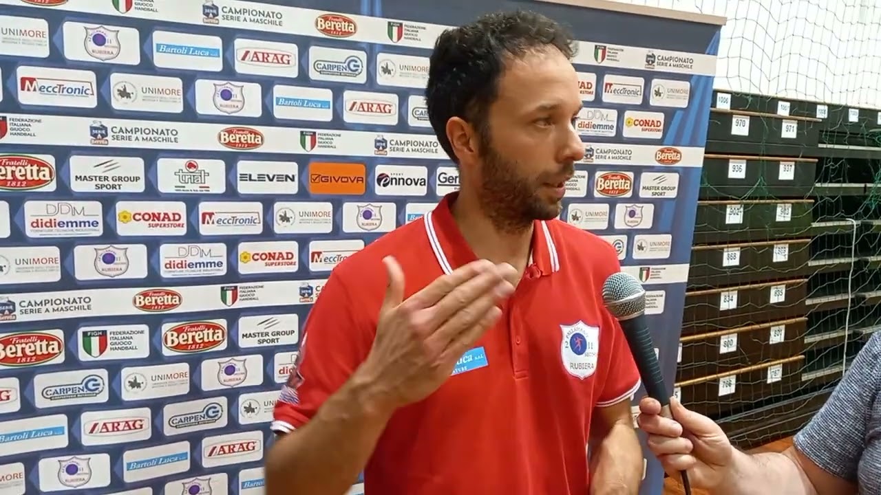 VIDEO. PALLAMANO RUBIERA: IL COMMENTO A FINE GARA DI MISTER LUCA GALLUCCIO
