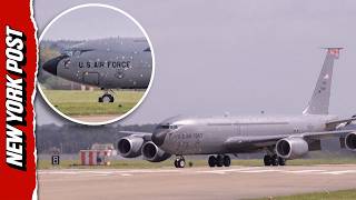 Damaged USAF KC-135 Lands in UK, Expert Says Marks Consistent With Shrapnel