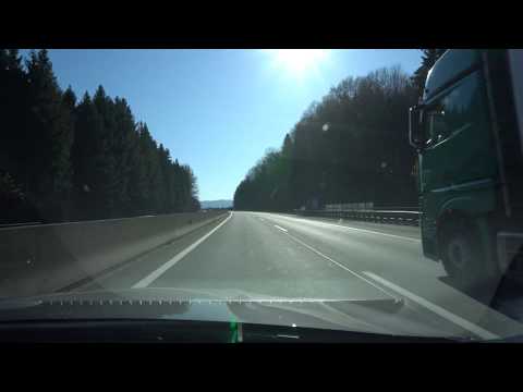 Driving in Austria between Eberstalzell and Oberwang in 4K