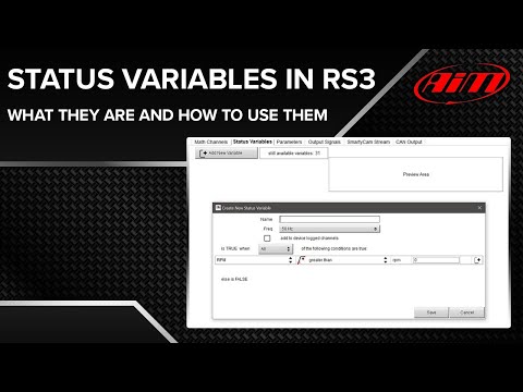 AiM Race Studio 3 - Status Variables