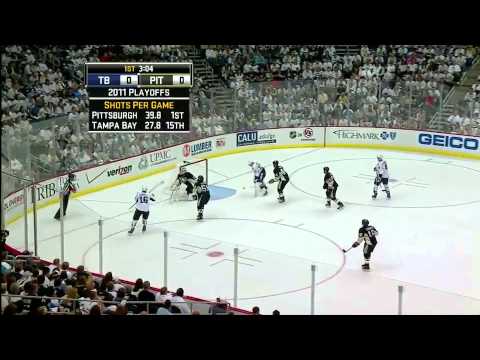 Simon Gagne Goal by 7 passes. Tampa Bay Lightning - Pittsburgh Penguins 23.04.2011