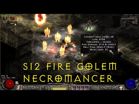 Project Diablo 2 Season 12 -  GG Fire Golem Necromancer Showcase after day3