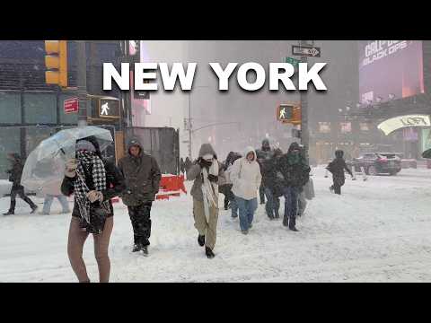 New York City BIGGEST Snowstorm in 2026 NYC BLIZZARD Heavy Snowfall in Manhattan Snow Walk 2026