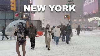 New York City BIGGEST Snowstorm in 2026 NYC BLIZZARD Heavy Snowfall in Manhattan Snow Walk 2026