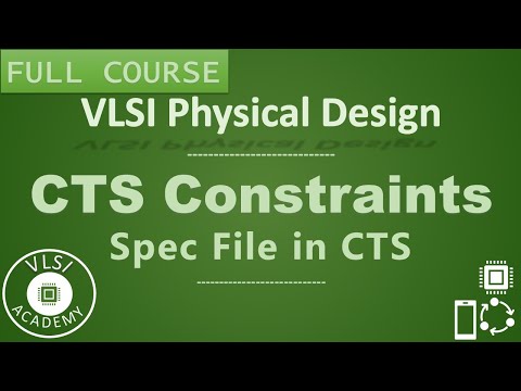 PD Lec 53 CTS Constraints | Spec File | Clock Tree Synthesis | VLSI | Physical Design