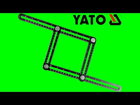 Шаблон-линейка YATO 250x120 мм, алюминиевый для переноски измерений Шаблон-линейка YATO 250x120 мм, алюминиевый для переноски измерений